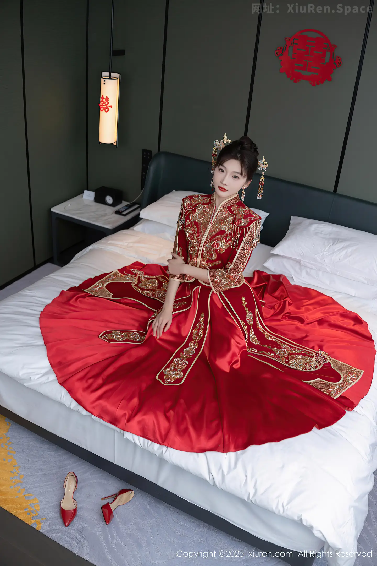 图片[5]-[XiuRen秀人网] VOL.9770 模特陆萱萱性感新娘装露红色内衣配超薄肉丝秀柔美身材诱惑写真82P-秀人网官方网站